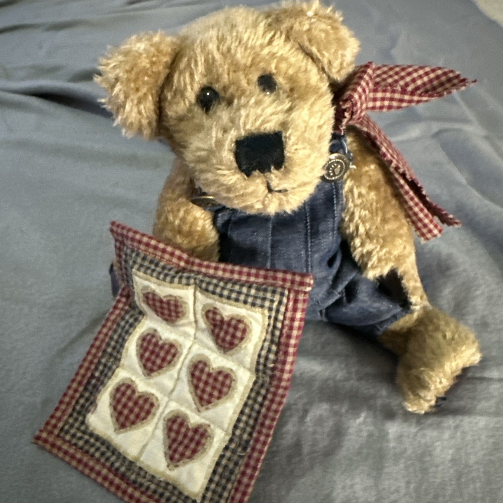 Boyds Bears Dilbert Quilt Patch Bears Stuffed Bear Bearwear Blanket‎ Quilt Tags